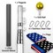 G128 Combo Pack: 25 Ft Telescoping Aluminum Flagpole (Silver) & American and Blue Lives Matter Flags 3x5 Ft, Both ToughWeave Series Embroidered Polyester | Pole with Flags Included